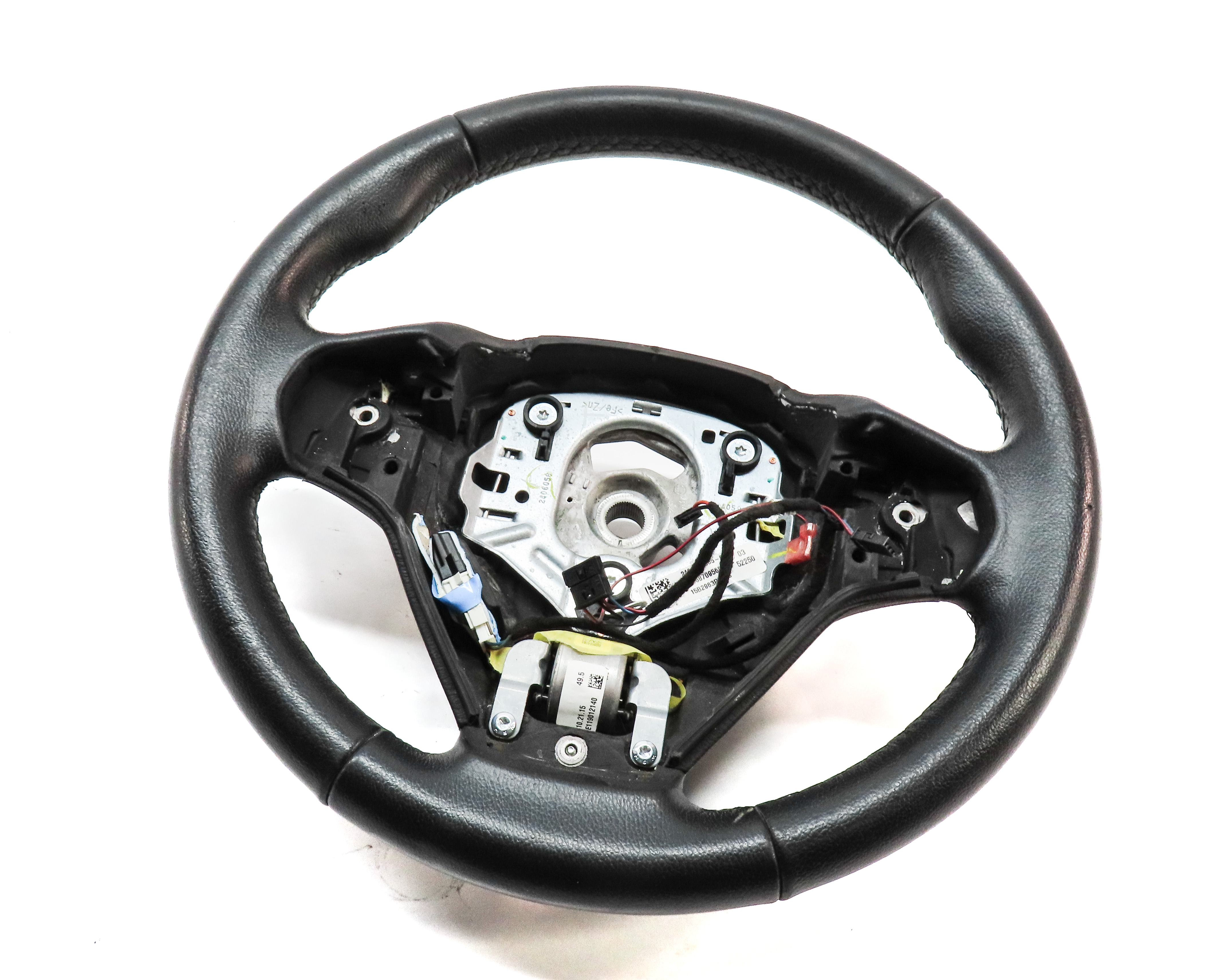 2011-2018 BMW X3 X4 (F25 F26) LEFT DRIVER 3 SPOKE SPORT STEERING WHEEL (BLACK) — exact item pictured